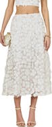 Endless Rose 3D Floral Midi Skirt