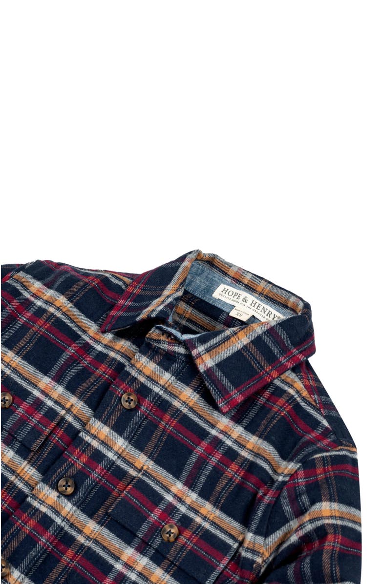 Hope & Henry Boys' Flannel Flap Pocket Shirt, Kids, Alternate, color, 
