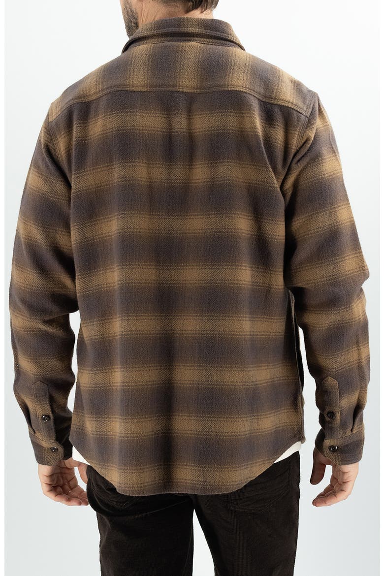 Plaid Twill Shirt Jacket, Alternate, color, COCOA COMBO