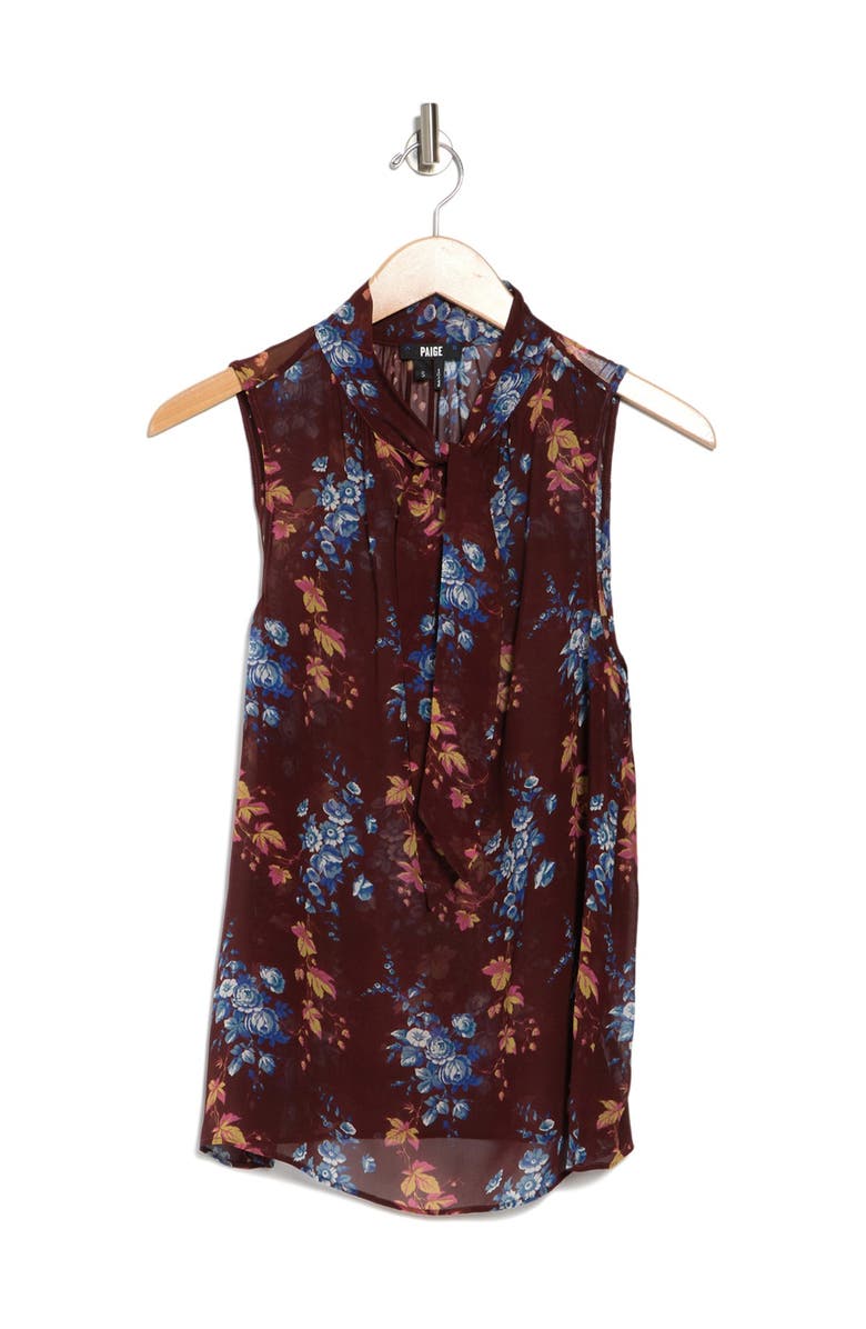 PAIGE Myra Sleeveless Floral Print Top, Alternate, color, Chrywdmlt