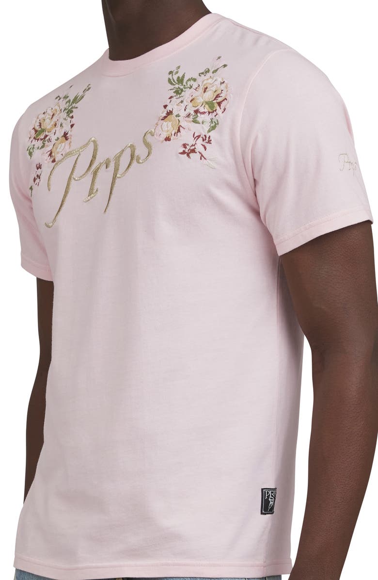PRPS Gardenia Embroidered Cotton Graphic T-Shirt, Alternate, color,