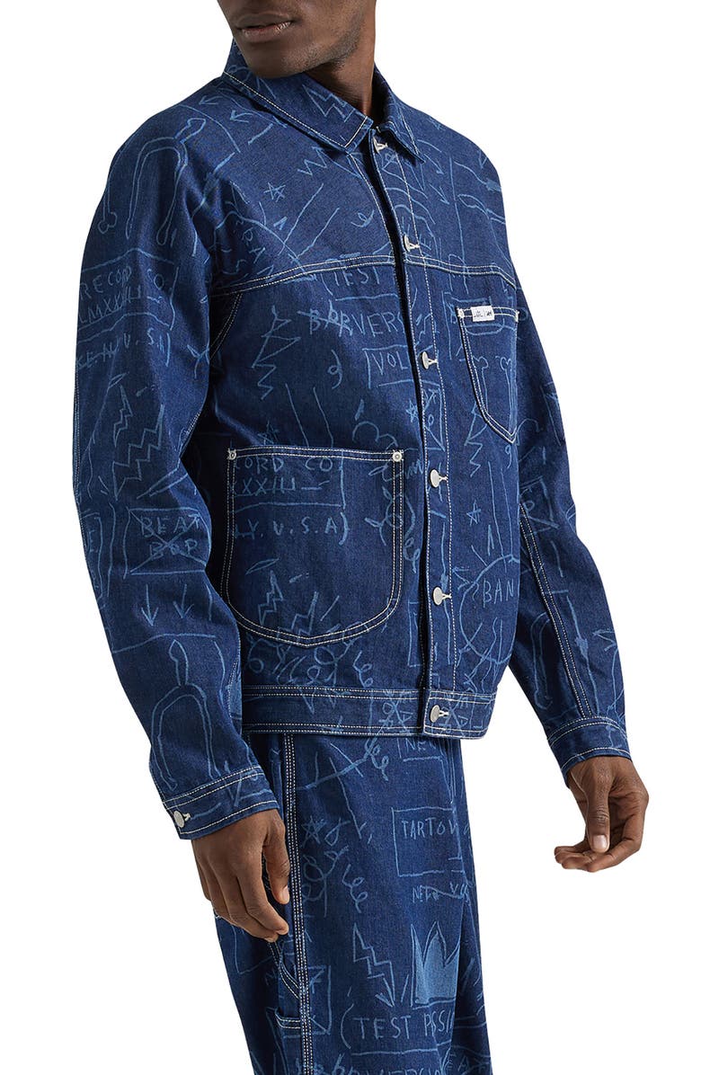 Lee x Basquiat Print Denim Jacket, Alternate, color, 