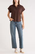 Melrose and Market Mixed Media Button-Up Shirt