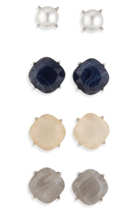 Set of 4 Stud Earrings