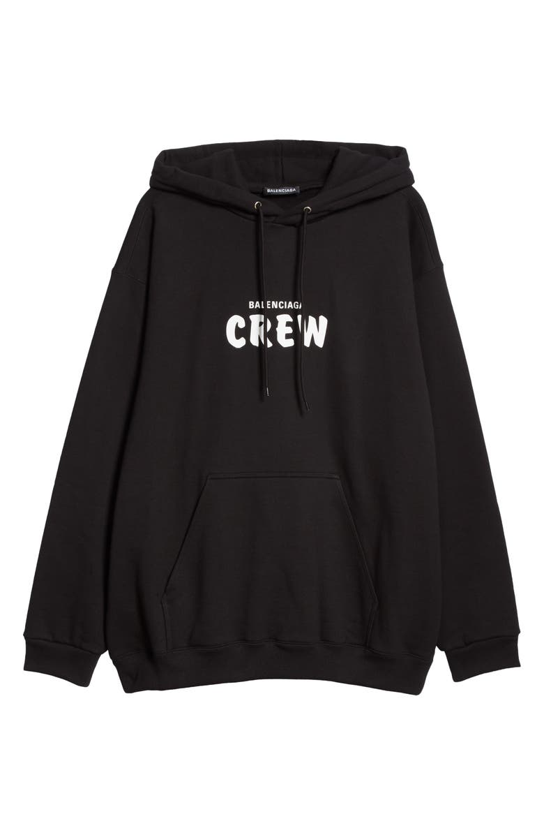 Balenciaga Crew Oversize Men's Graphic Hoodie, Alternate, color,