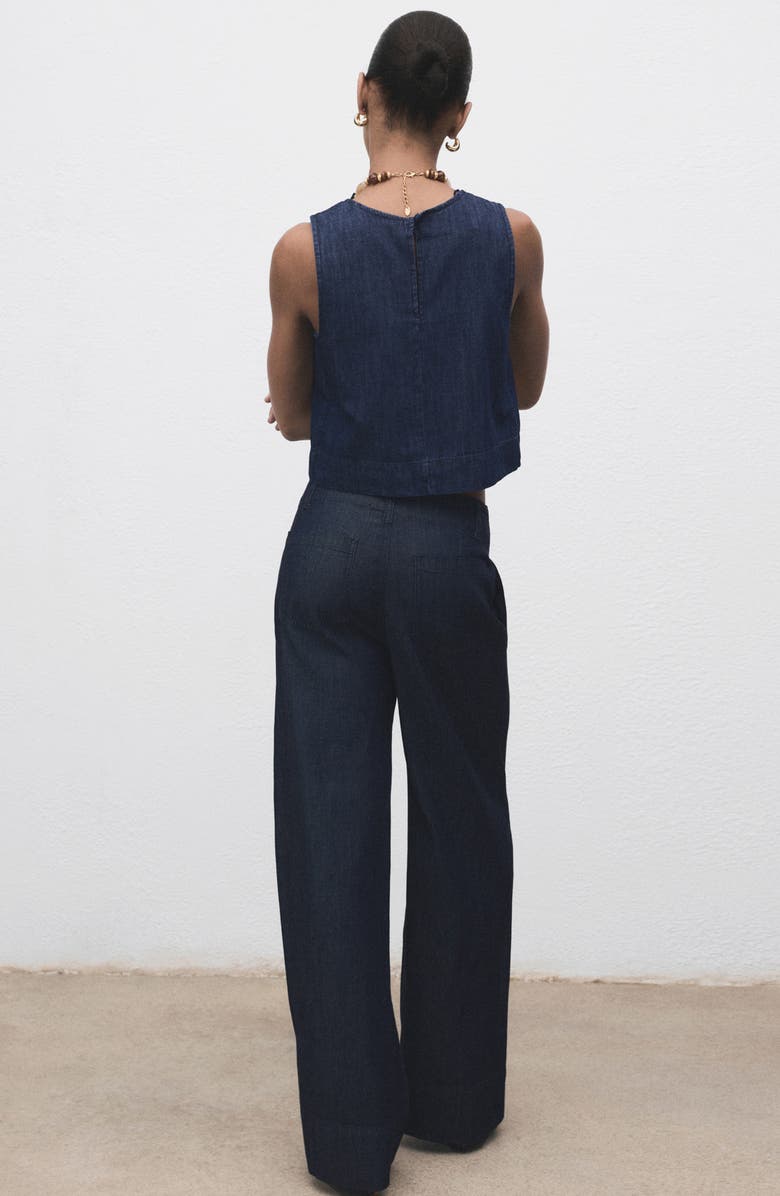 MANGO High Waist Wide Leg Trouser Jeans, Alternate, color, Open Blue