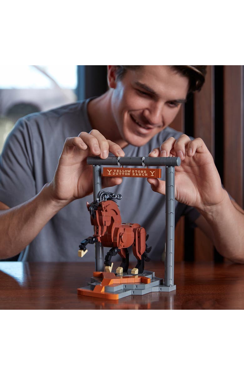 Brickcraft Yellowstone Stallion Horse Building Set, Alternate, color, Yellow