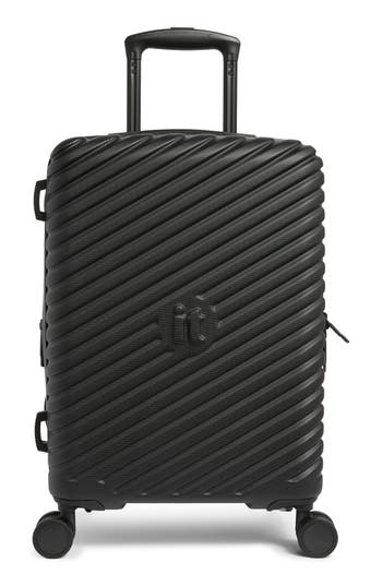 It Luggage Pleating 21-inch Hardside Carry-on Luggage In Black