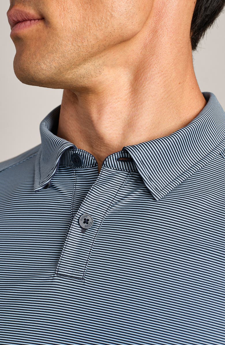 Rhone Commuter Stripe Polo, Alternate, color, Navy/ Light Blue Stripe