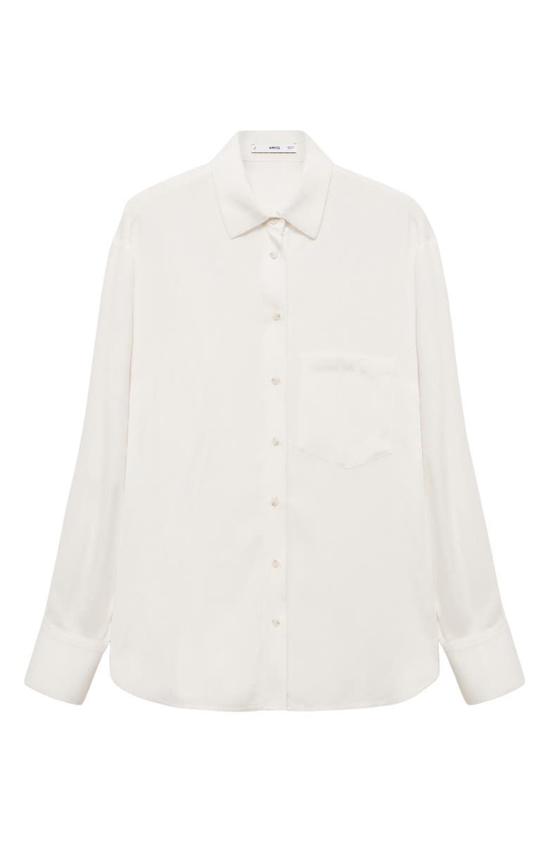 MANGO Flowy Button-Up Shirt, Alternate, color, 