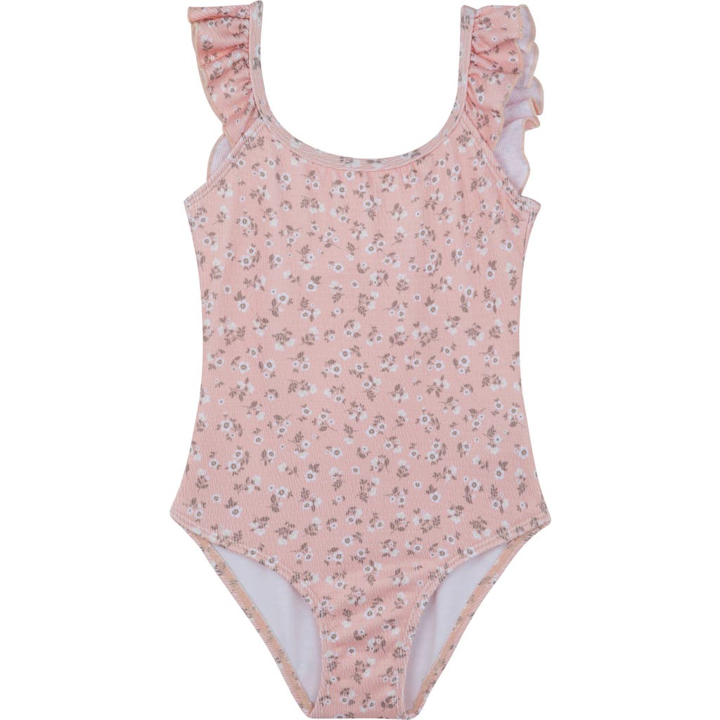 Shop Gottex Kids Ditsy Dream Textured Square Neck Ruffle One Piece