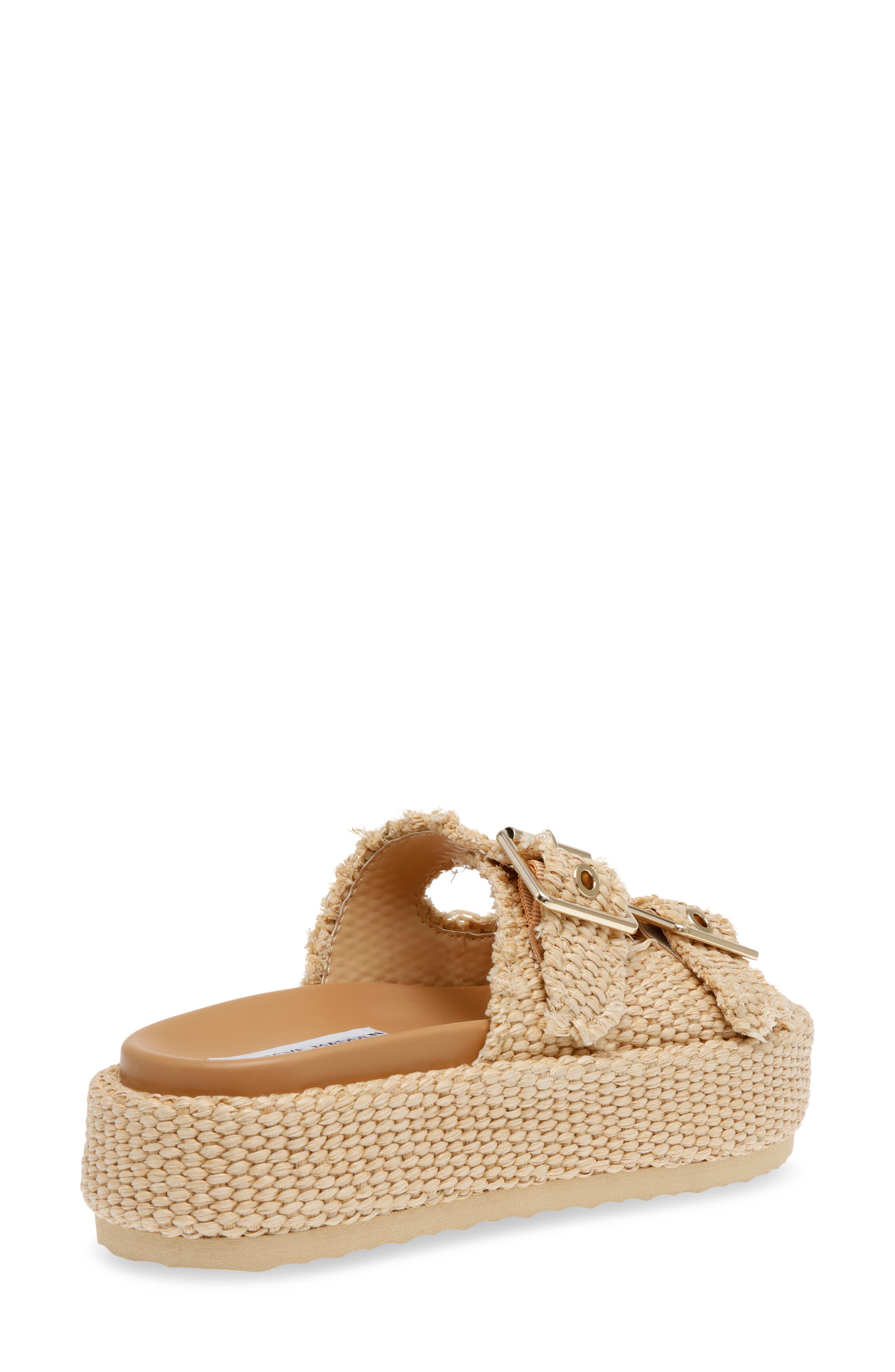 Steve Madden Karrigan Raffia Platform Slide Sandal, Alternate, color, 