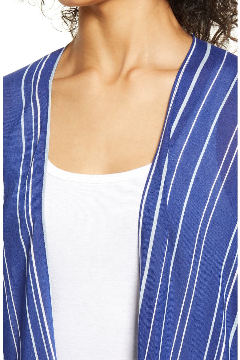 Everyday Printed Ruana, Alternate, color, BLUE JENNA STRIPE