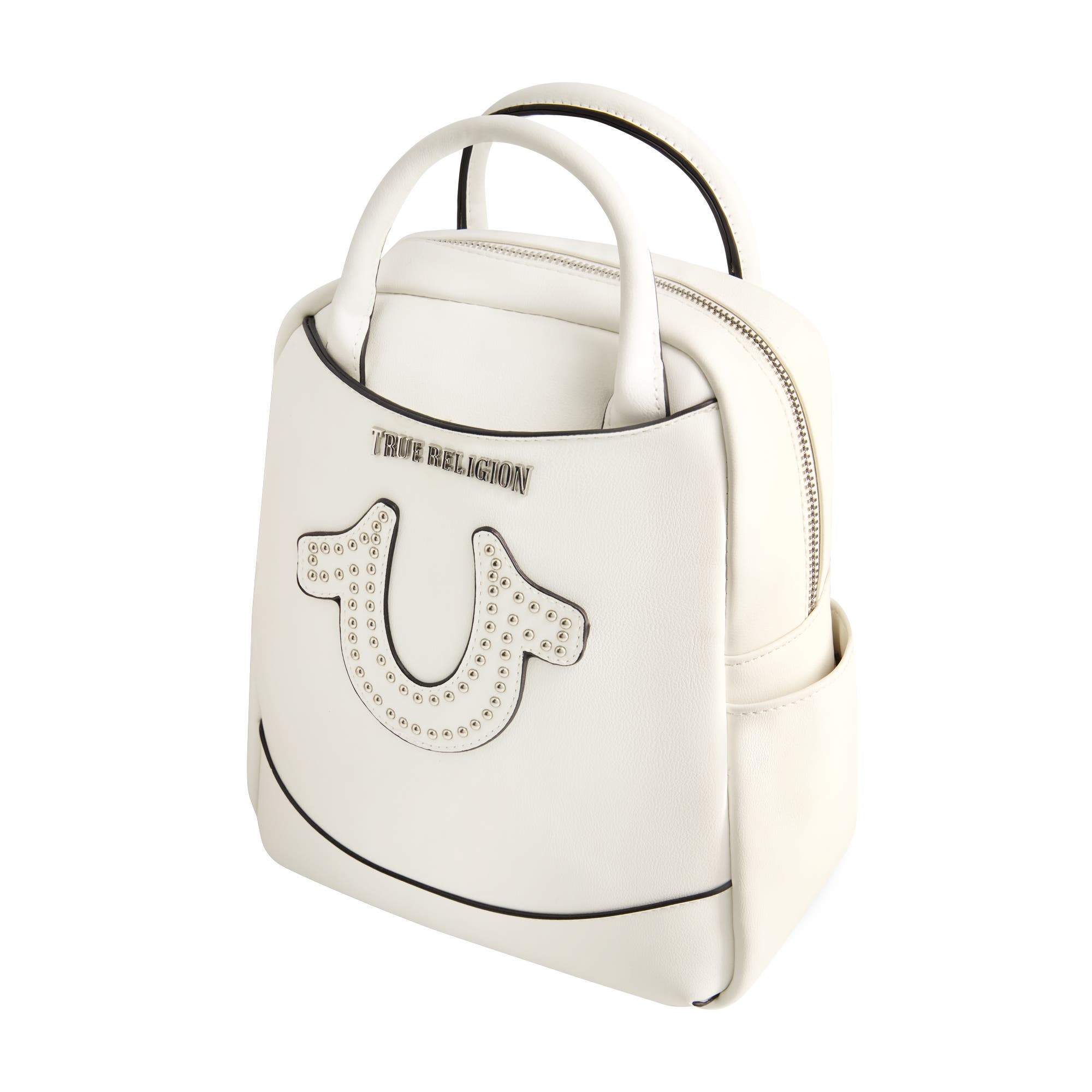 True Religion Studded Horseshoe Mini Backpack, Alternate, color, White