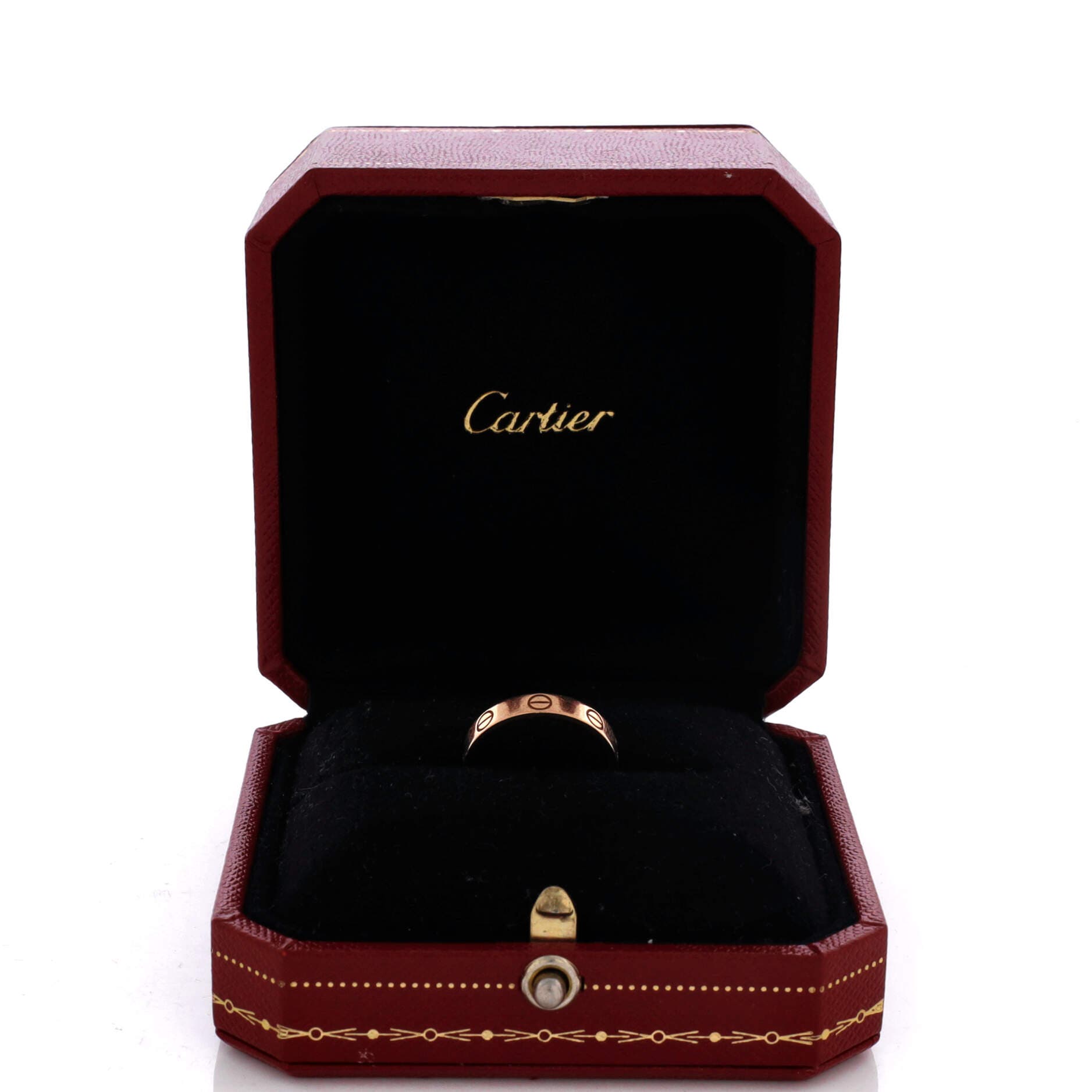 Love Wedding Band Ring 18K Rose Gold, Alternate, color, Metallic Gold
