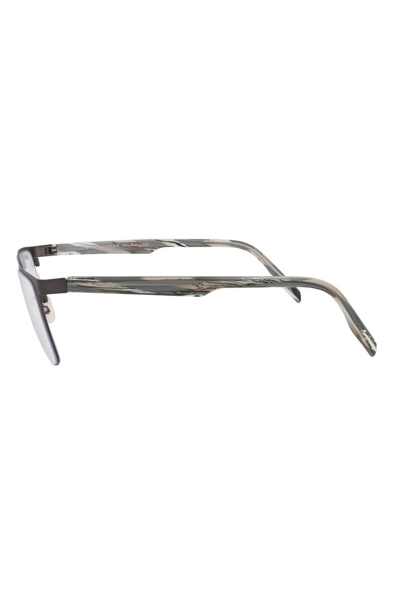 Maui Jim 53mm Rectangle Optical Frames, Alternate, color, Gunmetal Grey Transparent