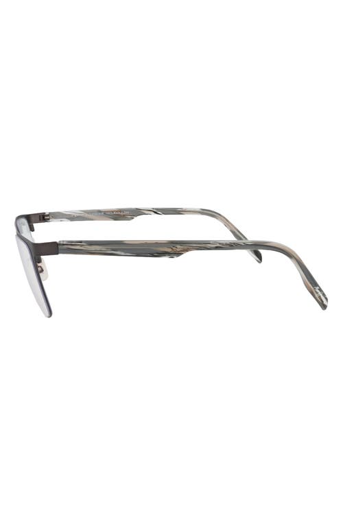 Maui Jim Square-frame Stainless Steel Optical Frames In Gray