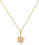 Satya Jewelry North Star Moonstone Starburst Necklace