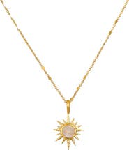 Satya Jewelry North Star Moonstone Starburst Necklace