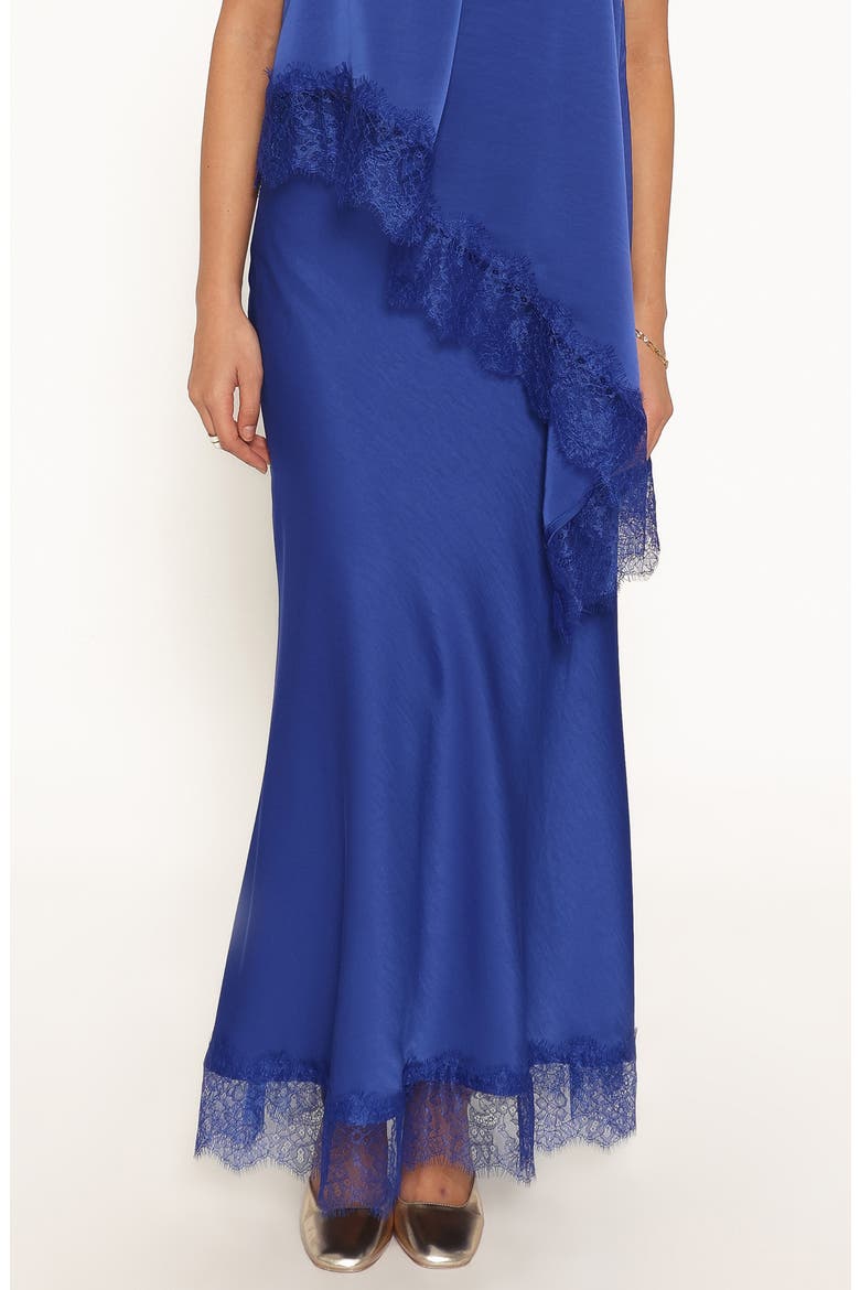 Zarni Lace Trim Maxi Skirt, Main, color, LAPIS BLUE