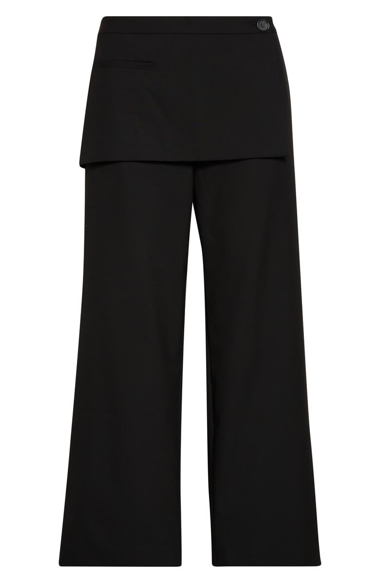 Sandy Liang Mott Crop Skirt Pants, Main, color, Black