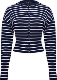 LIONESS Head in the Clouds Stripe Cardigan