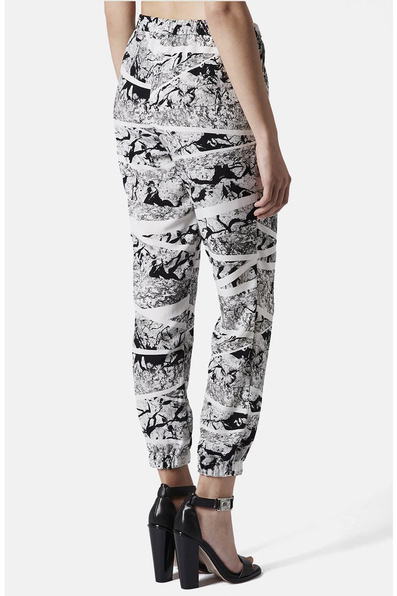 Marble Print Track Pants, Alternate, color, GREY