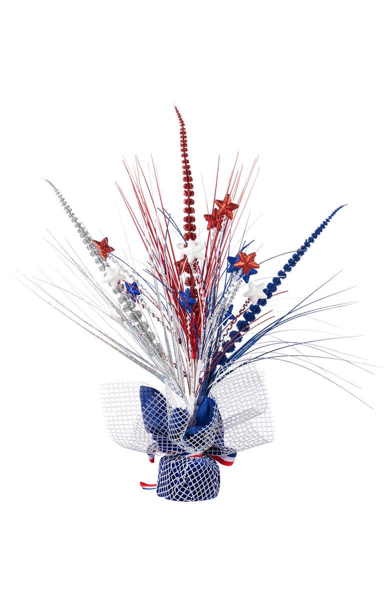 Glitzhome 21"H Patriotic Americana Stars and Heather Table Tree, Alternate, color, 
