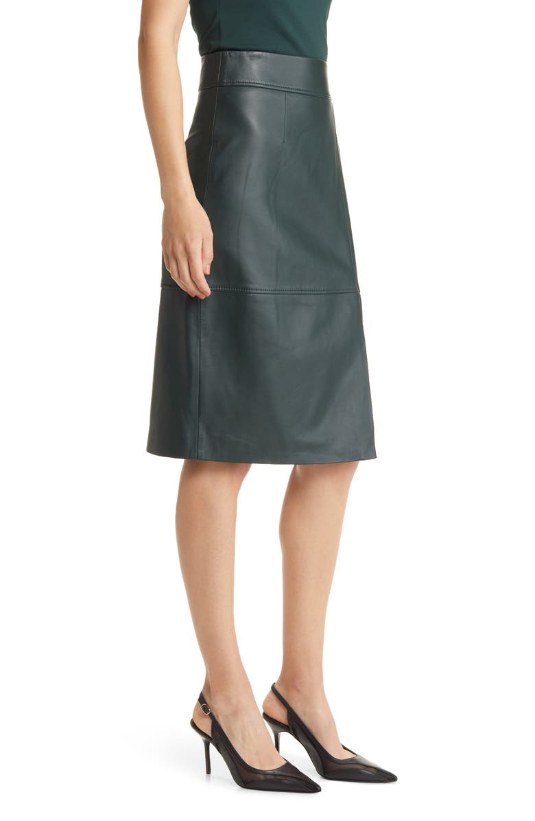 BOSS Setora Leather Pencil Skirt, Alternate, color, 