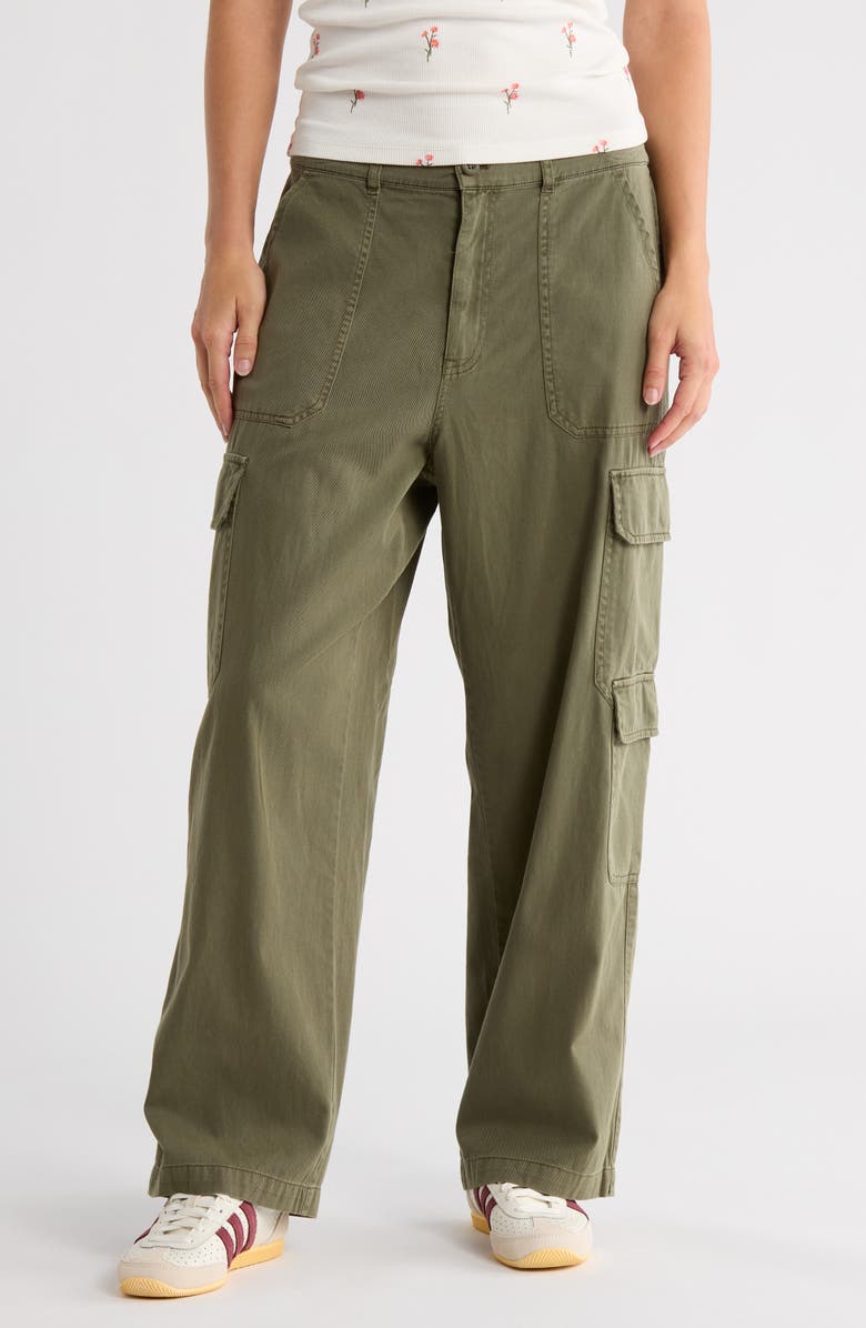 Lucky Brand Twill Cargo Pants, Main, color, Dusty Olive