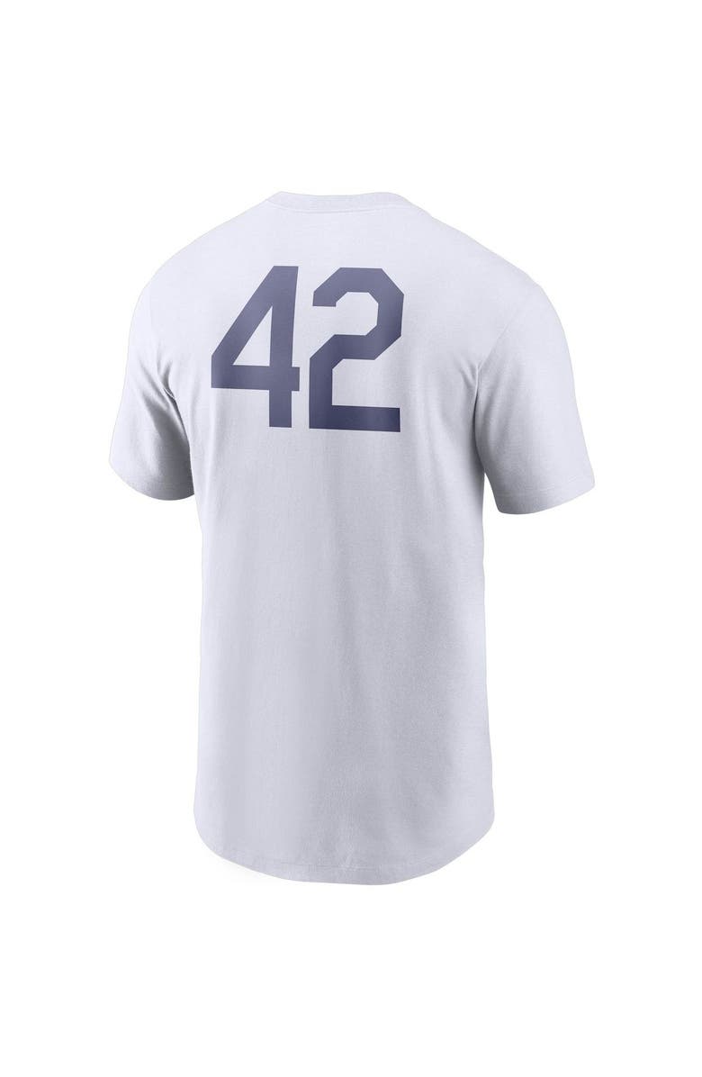 Nike Men's Nike White Los Angeles Dodgers Jackie Robinson Day Team 42 T-Shirt, Alternate, color, 