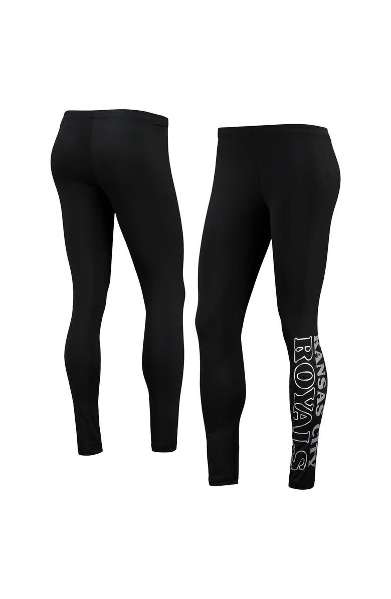 G-III 4HER BY CARL BANKS Women's G-III 4Her by Carl Banks Black Kansas City Royals Stadium Lightweight Leggings, Main, color,