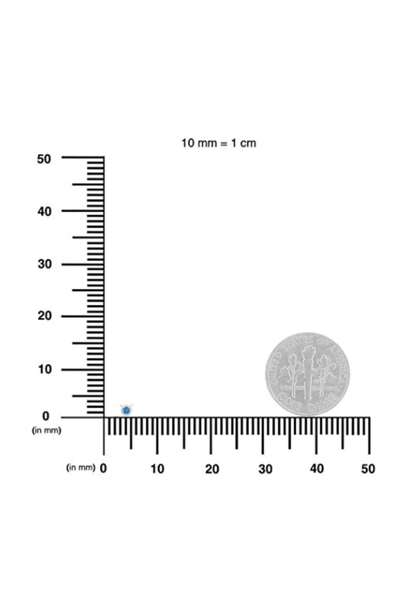 Haus of Brilliance Silver 1/10 Carat Blue Diamond Suspended Bezel-Set Solitaire Pendant Necklace, Alternate, color, Diamond