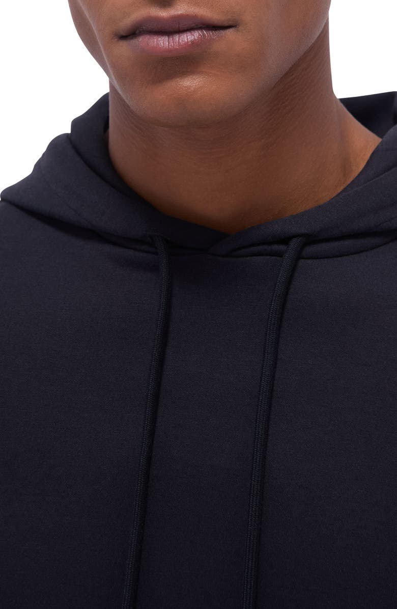 Bugatchi Cotton & Modal Blend Pullover Hoodie, Alternate, color, Black