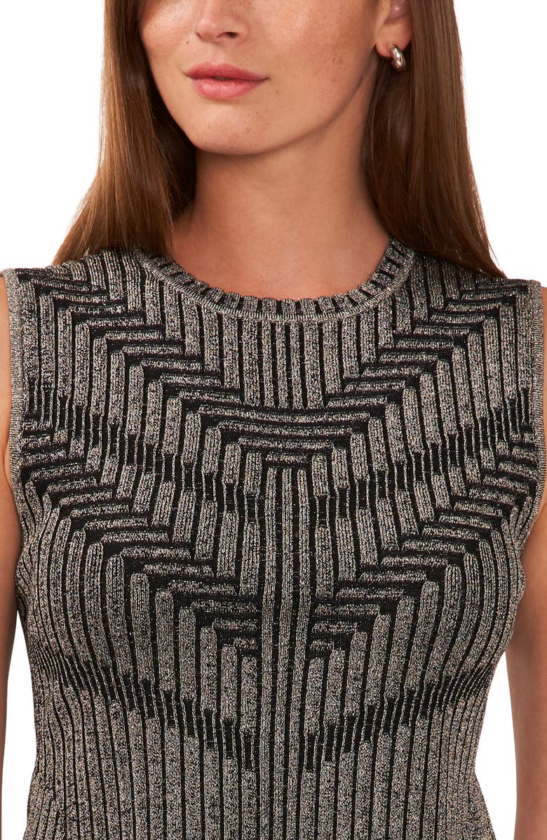 Halogen<sup>®</sup> Flare Hem Sleeveless Sweater, Alternate, color, Rich Black