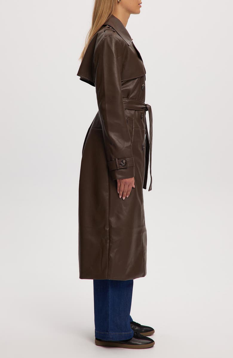 Noize Faux Leather Trench Coat, Alternate, color,