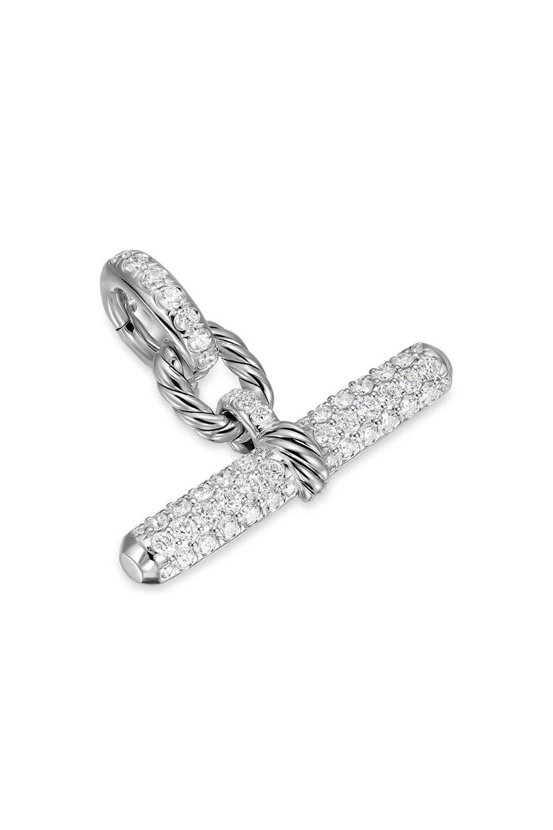 Madison® Toggle Pendant in Sterling Silver with Diamonds, 20mm, Main, color, DIAMOND/ SILVER