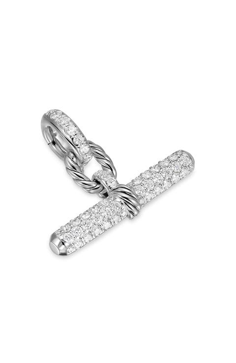 Madison® Toggle Pendant in Sterling Silver with Diamonds, 20mm
