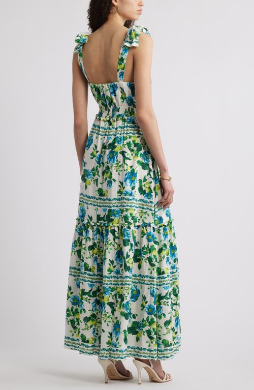 Chelsea28 Tie Strap Floral Print Maxi Dress