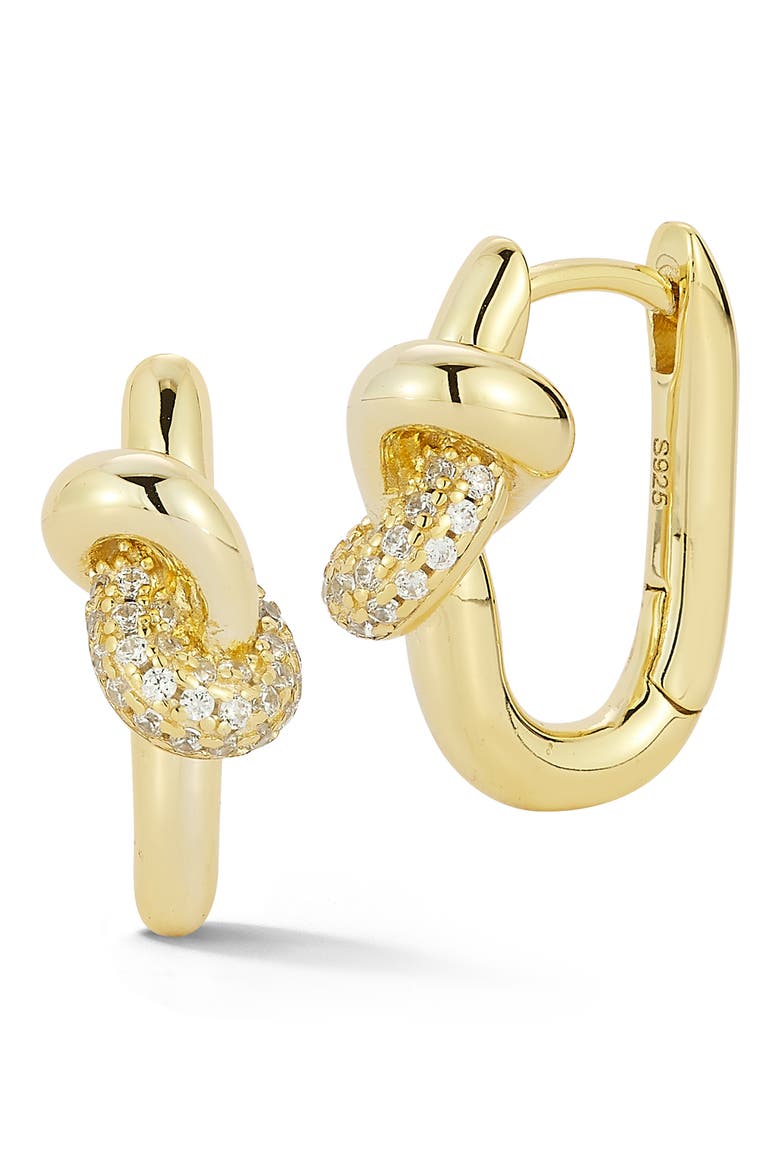 Love Knot Hoop Earrings, Main, color, GOLD