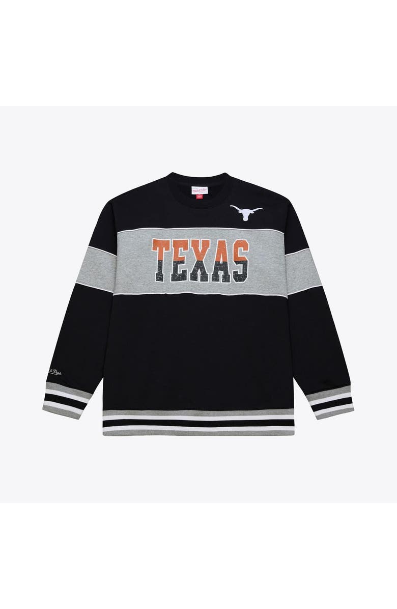 Mitchell
Ness Men
s Mitchell
Ness Black Texas Longhorns Fleece Sweatshirt, Main, color, Black