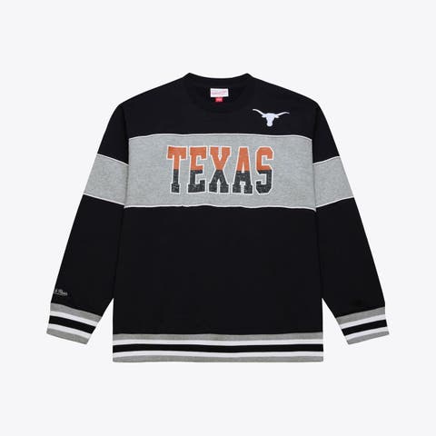 Men
s Mitchell 
Ness  Black Texas Longhorns Fleece Sweatshirt