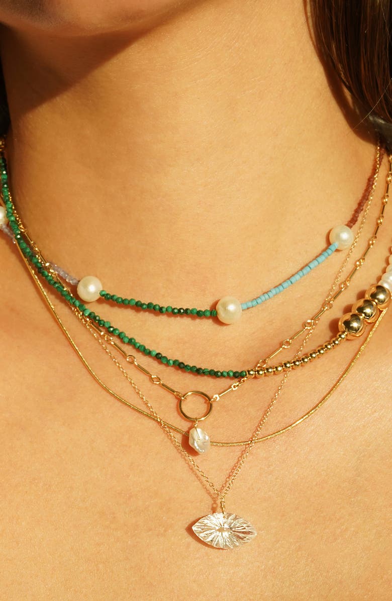 KOZAKH Newlyn Necklace, Alternate, color, Gold