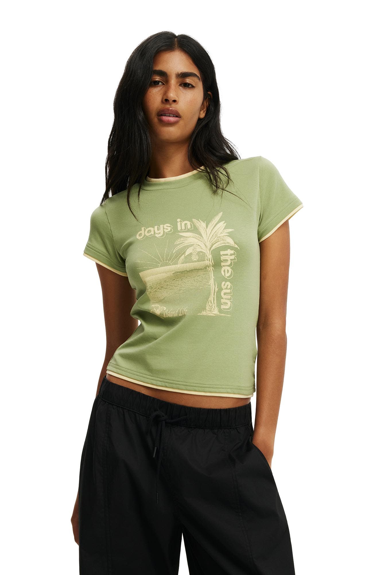 Women's The Double Layer Tiny Graphic Tee - image 3