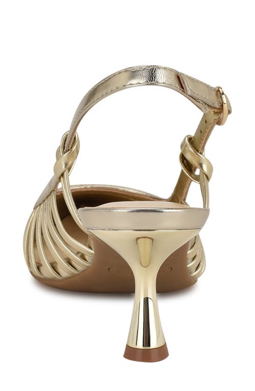 Nine West Resta Slingback Kitten Heel Pump In Gold