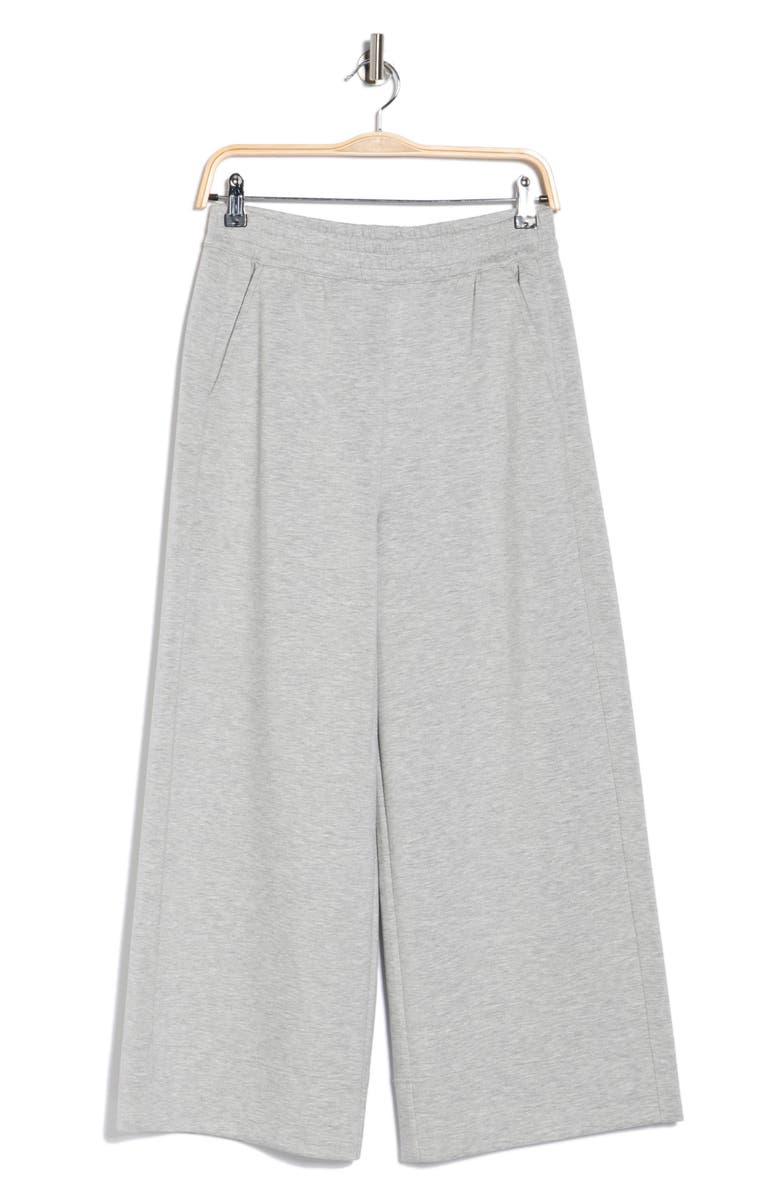 Caslon<sup>®</sup> Scuba Wide Leg Pants, Alternate, color, Grey Heather