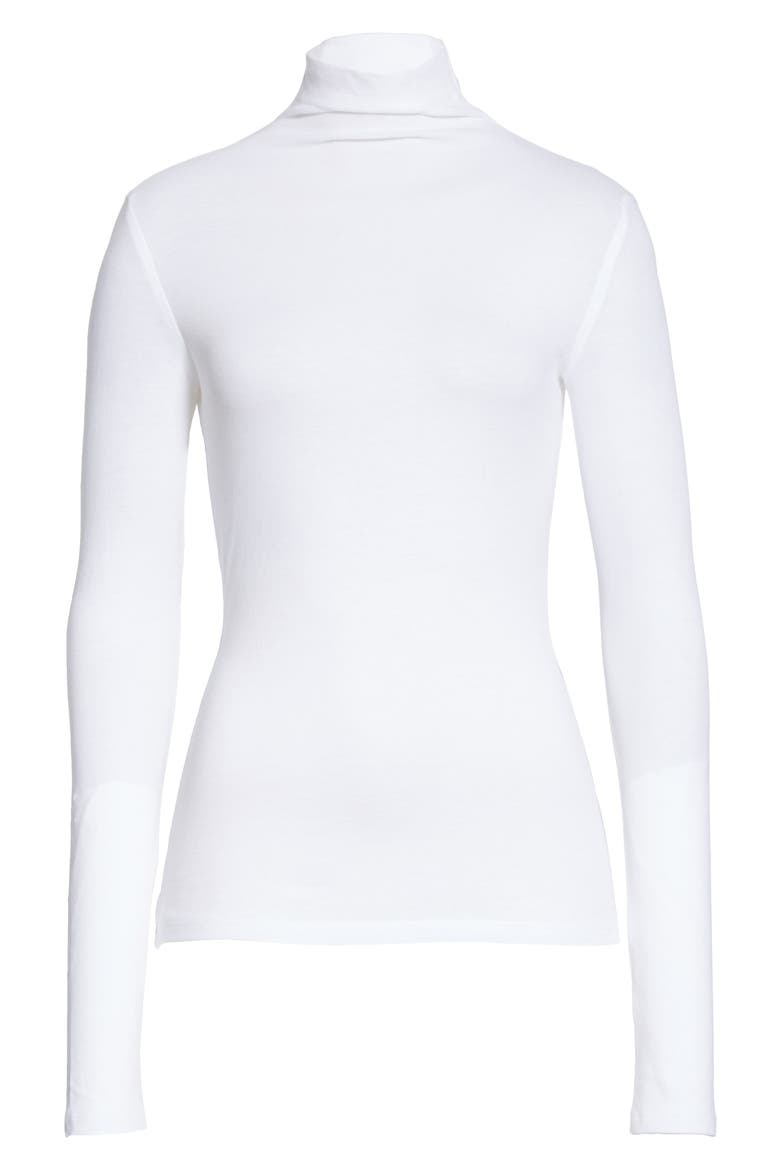 Turtleneck Top, Alternate, color, WHITE