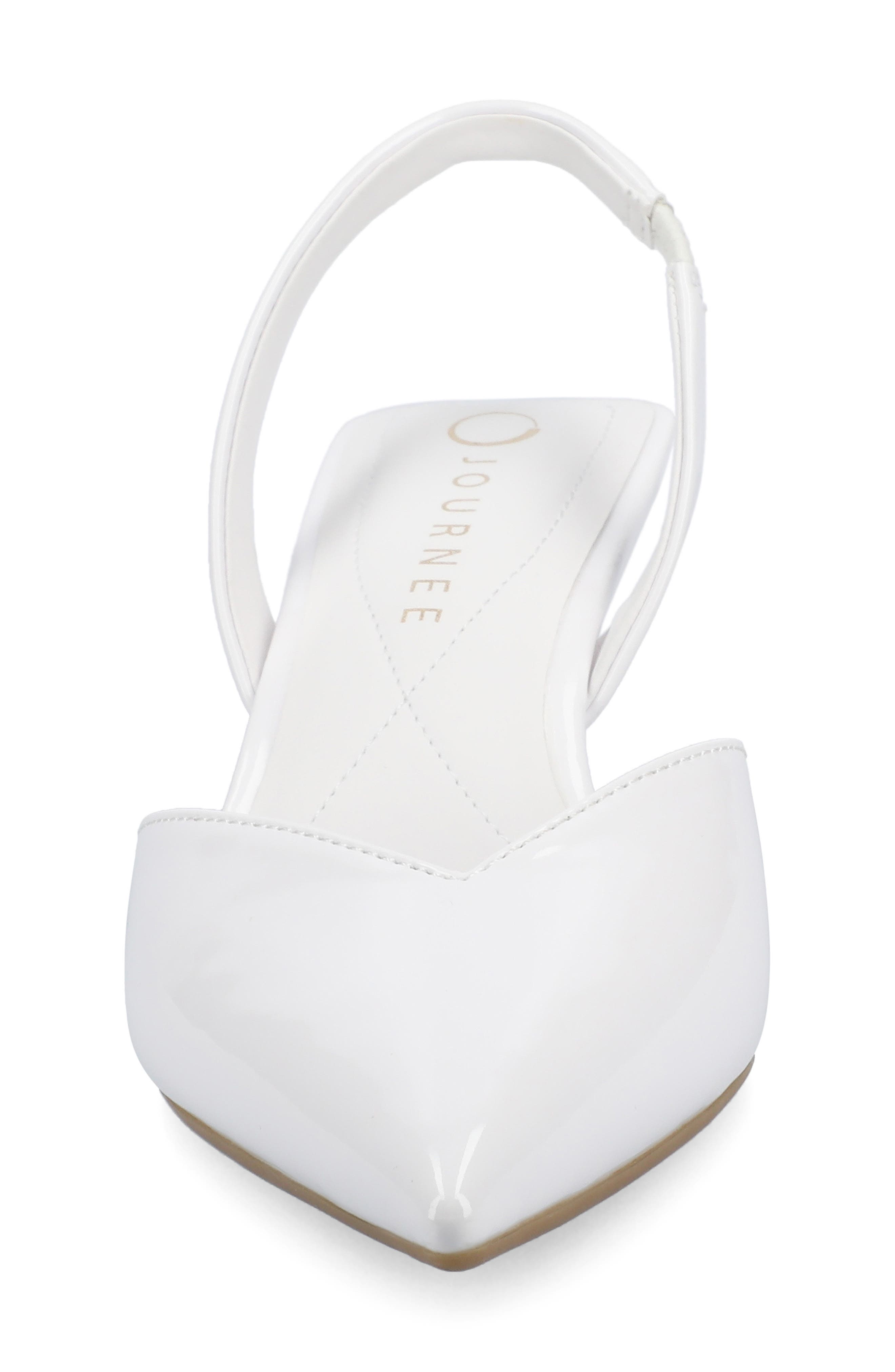 Journee Collection Fallon Slingback Pump, Alternate, color, White