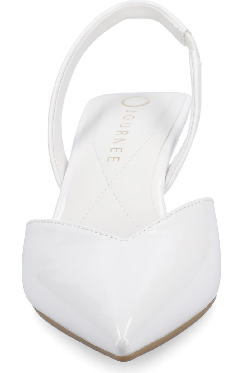 Journee Collection Fallon Slingback Pump, Alternate, color, White