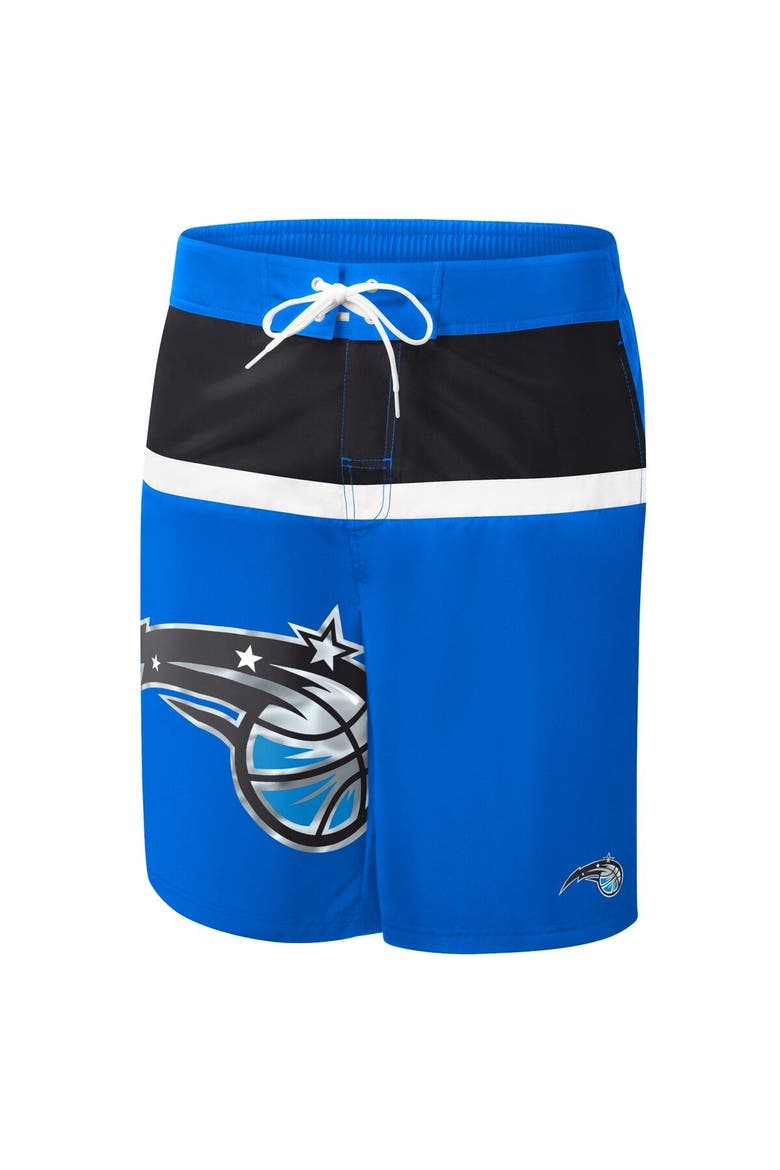Men's G-III Sports by Carl Banks Blue Orlando Magic Sea Wind Swim Trunks, Alternate, color, Blue